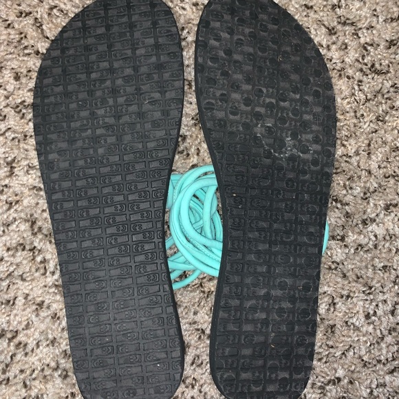 Teal Sanuk Sandals - Picture 3 of 4